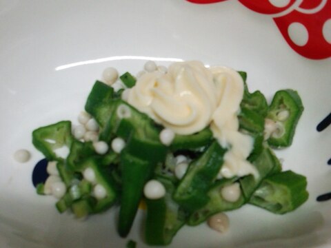 ネバネバおくらのマヨネーズあえ♪